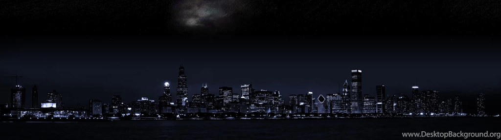 Cityscape, Double Screen, Dark :: Wallpapers