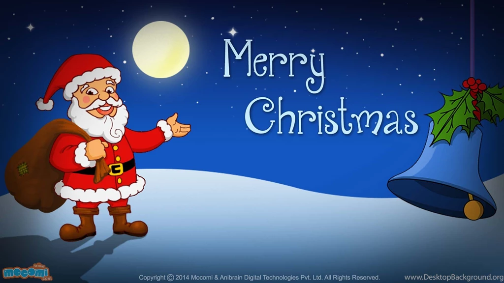 Merry Christmas Santa Claus Desktop Wallpapers For Kids