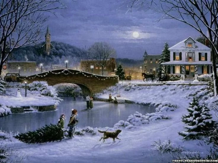 Winter Snow Night Christmas 26817 Hd Wallpaper Backgrounds ...