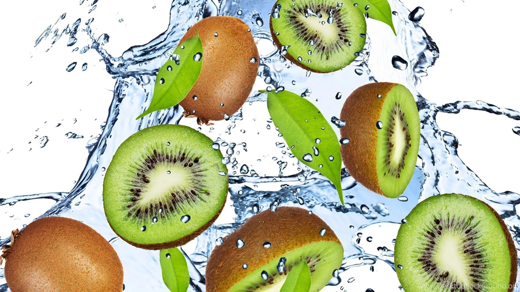 Download Wallpapers 2560x1440 Fruit, Kiwi Fruit, Green, Water ...