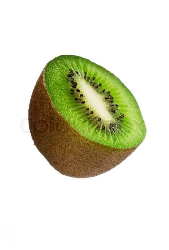 One Half Of Kiwi And One Whole Kiwi Isolated On White Backgrounds ...