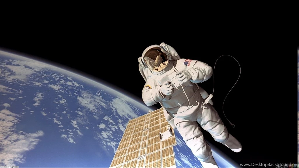 Astronaut Repairing A Satellite Wallpapers