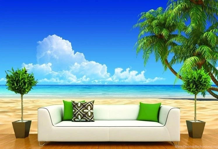 Wall Seamless Stereo Sea View 3D Wallpapers Ocean View Bedroom ...