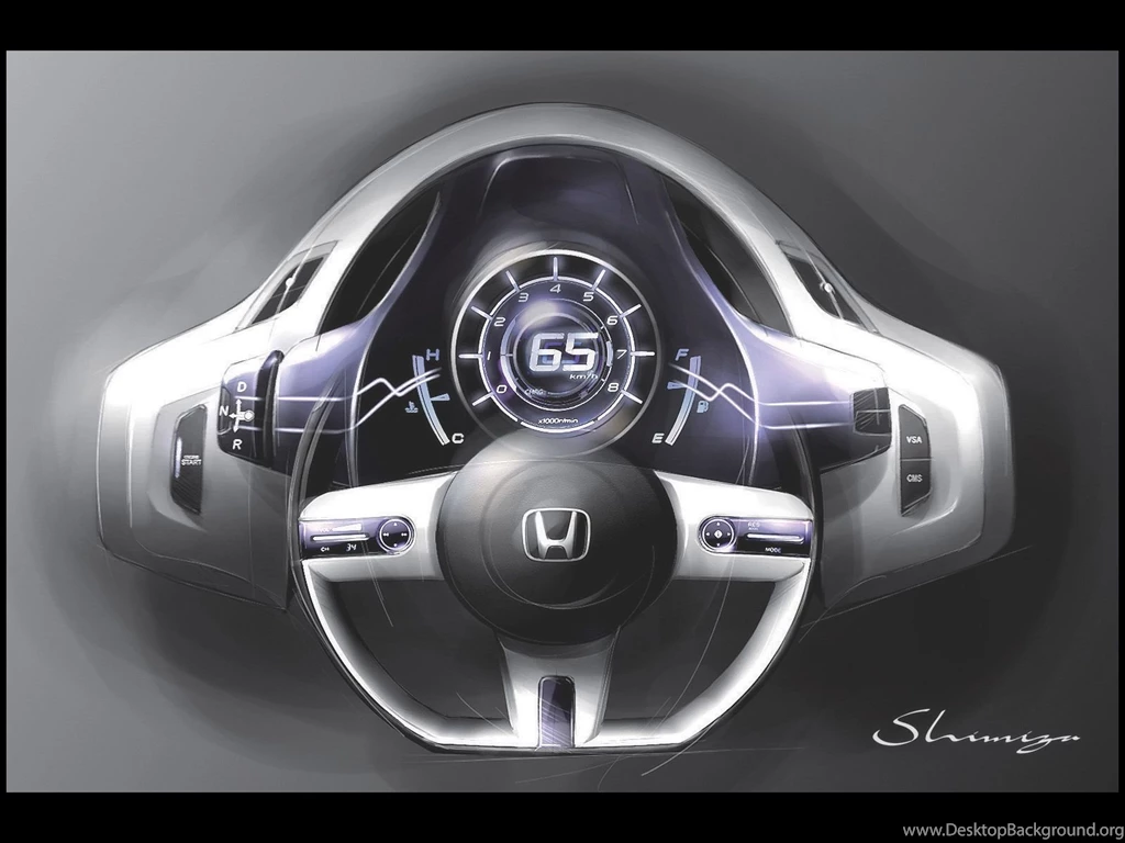 2007 Honda CR Z Concept Illustration Cockpit 1600x1200 Wallpapers