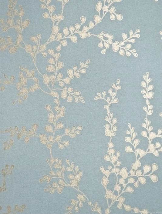 Shadow Fern Floral Wallpapers Metallic Gilver Shadow Fern Print On ...