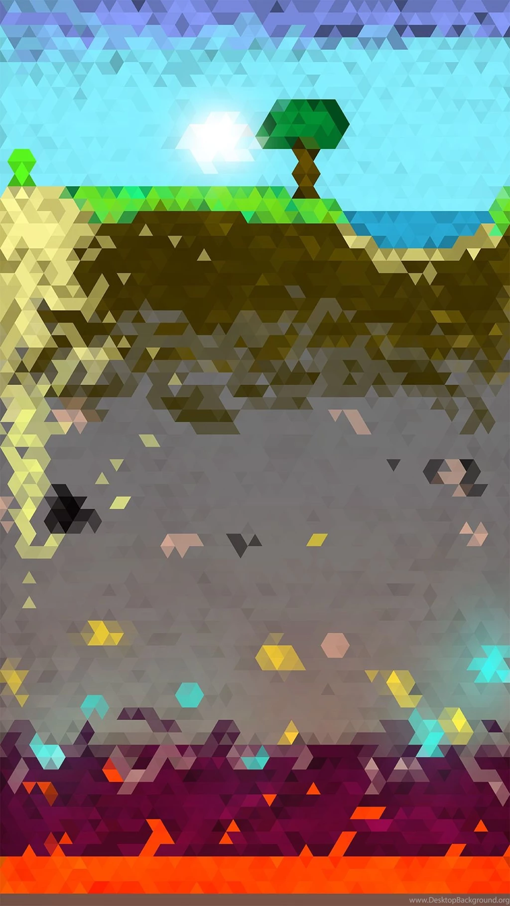 Minecraft Inspired Mobile Wallpaper, Made With Hexels Imgur