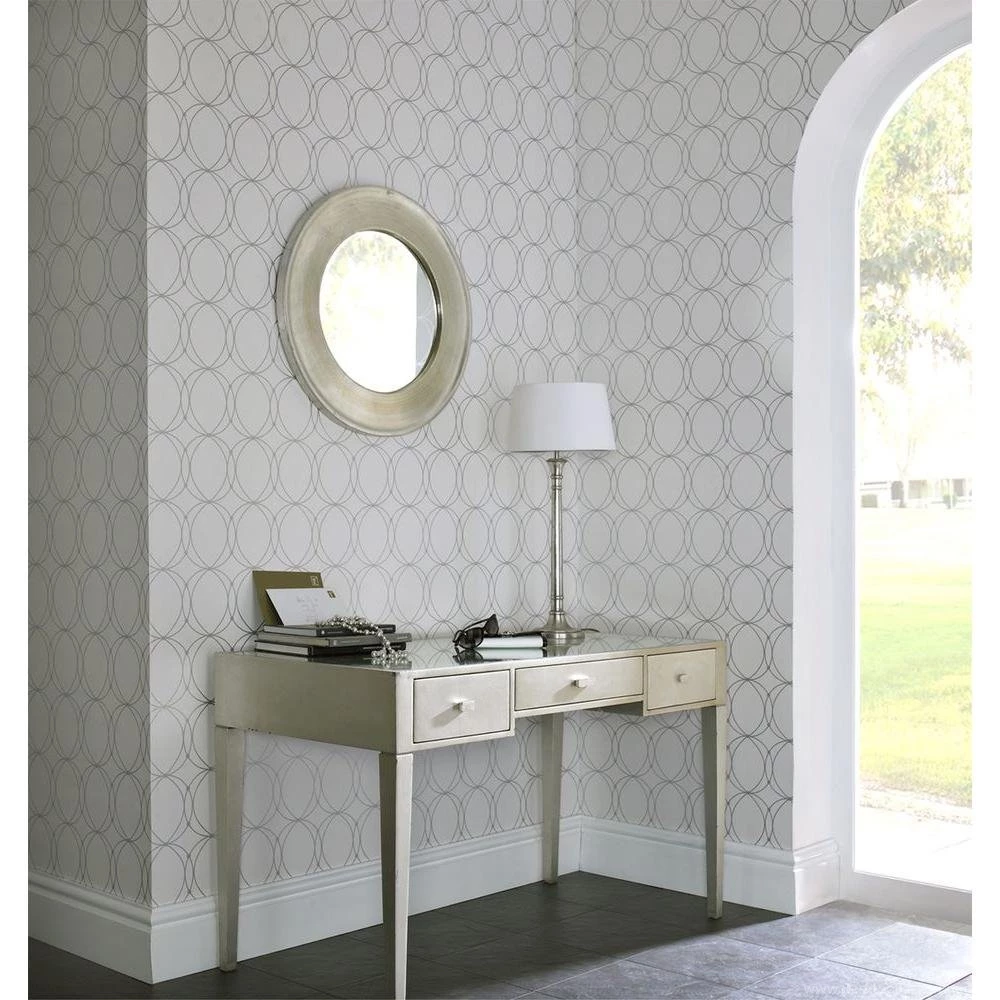 Graham & Brown 56 Sq. Ft. Darcy White Wallpaper 57218 The Home Depot