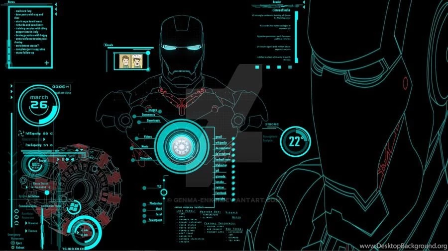 DeviantArt: More Like Jarvis Interactive Desktop By Genma Enkei