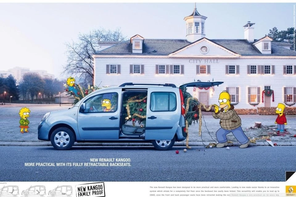 Renault, The Simpsons Christmas HD Desktop Wallpapers