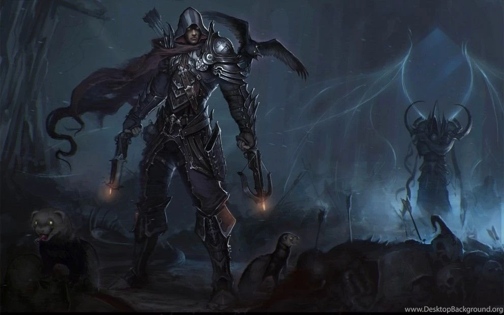 Wallpaper: Diablo 3 Demon Hunter 2D Digital, Fantasy ...