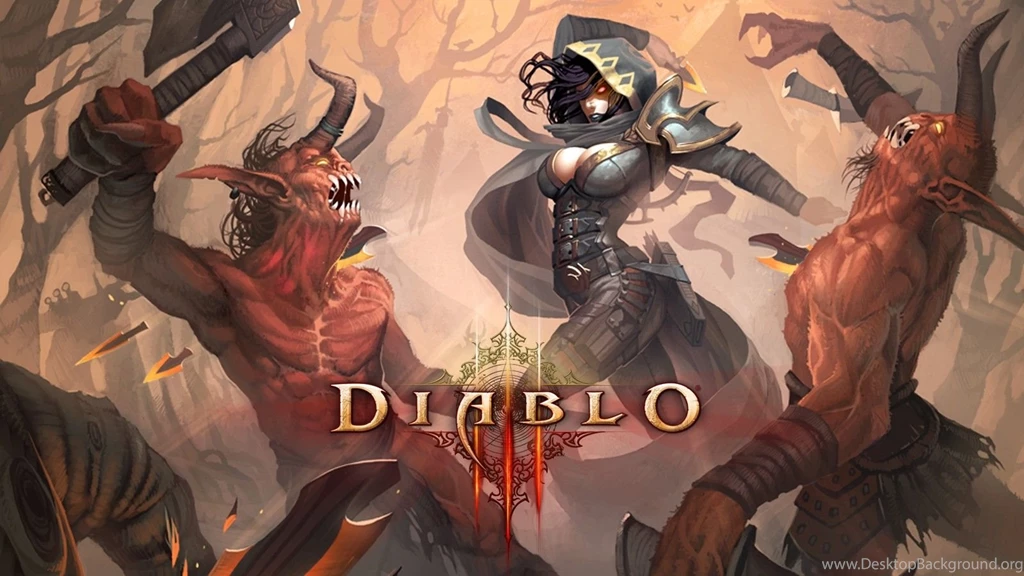 Skulls Horns Demon Hunter Diablo III Crossbows Wallpapers ...