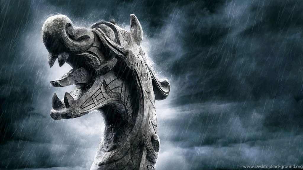Download Wallpapers 1920x1080 Vikings, Drakkar, Tongue, Teeth ...
