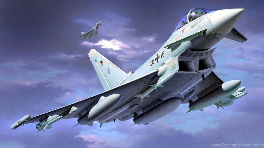 Eurofighter Typhoon Twin Engine Canard Delta Wing Fighter Plane ...