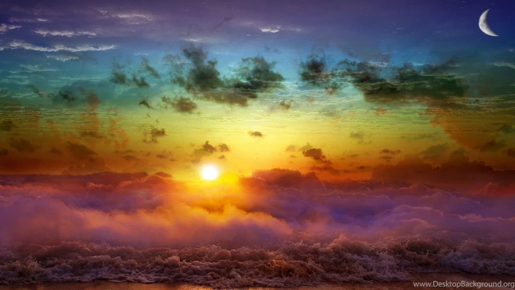 1920x1080 Beach Rainbow Art Wallpapers