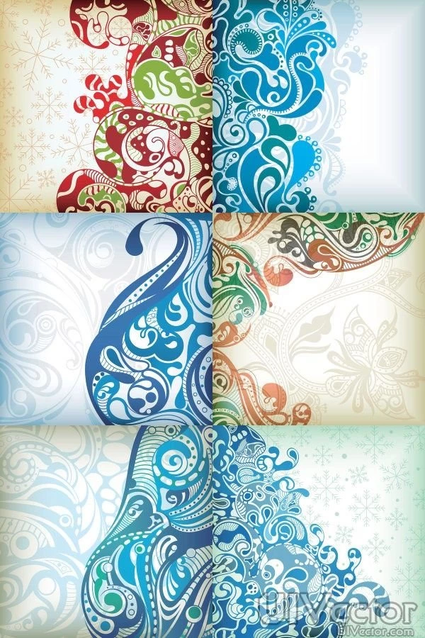 Fine patterned Backgrounds Vector