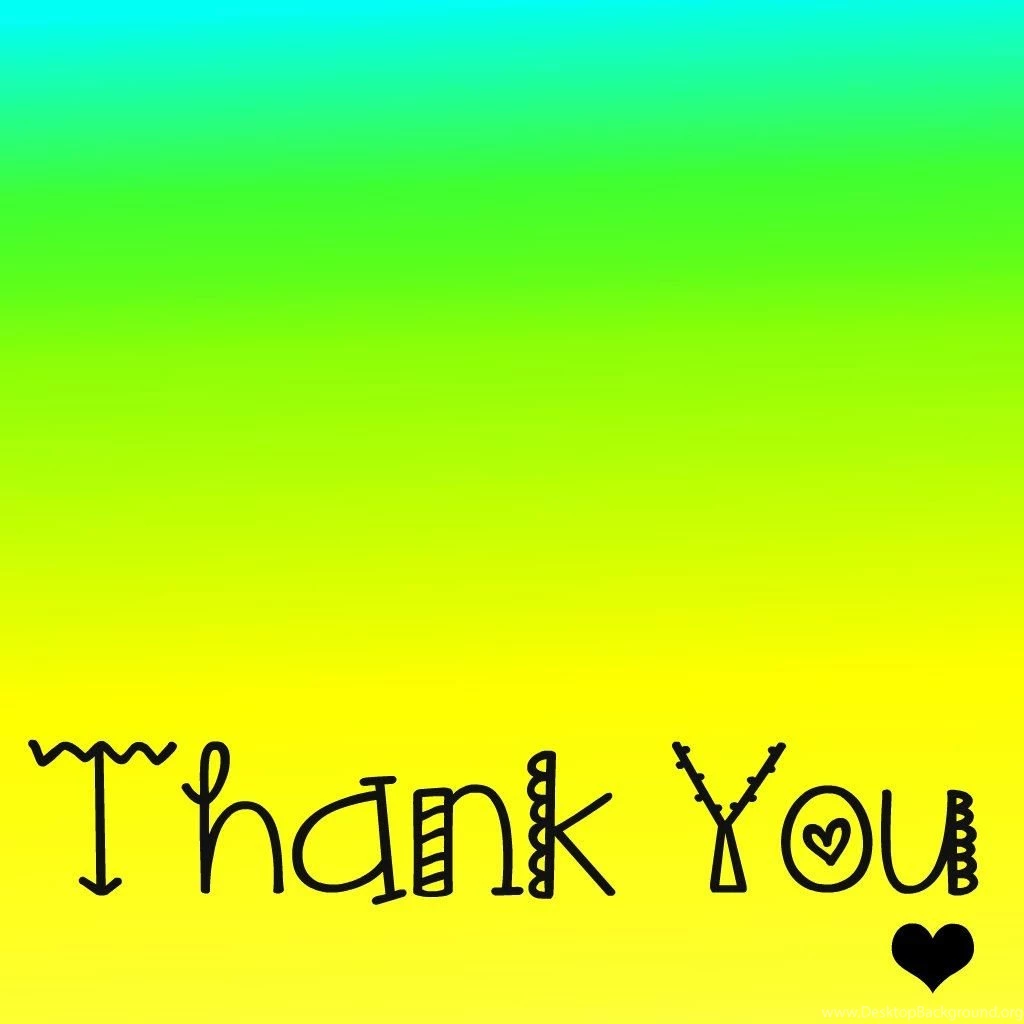Thank You Lime Green Rainbow (