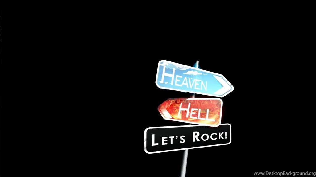 Wallpapers Vishnu God Hd Heaven Hell Let S Rock Black Road Sign ...