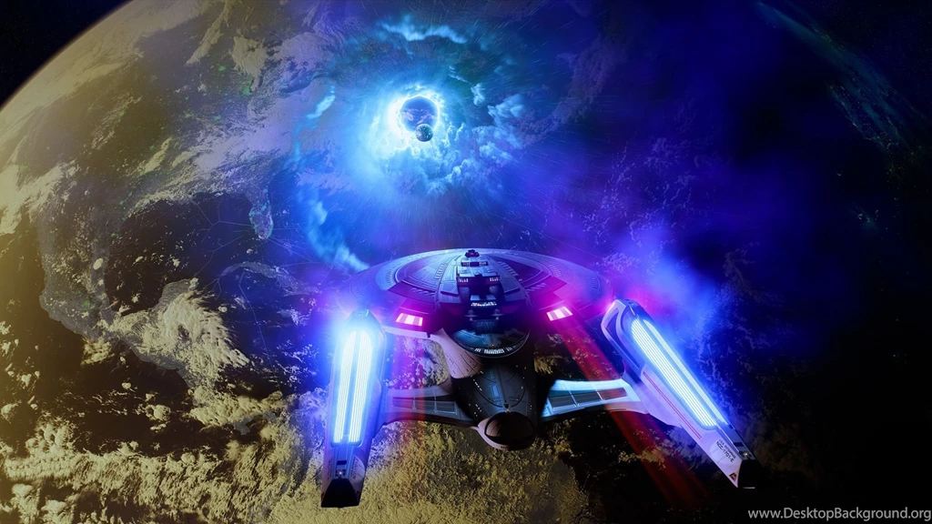 Star Trek Starship Enterprise Spaceship Warp Planet Alien ...