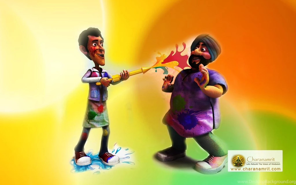 Santa Banta Latest Beautiful Happy Dhulandi Rangwali Color Holi ...