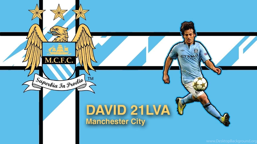 Blue Manchester City Premier League David Silva Football Player ...