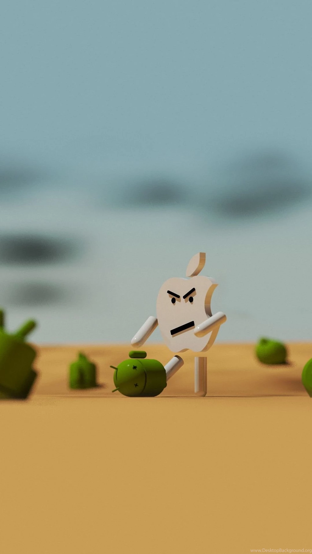 Funny Apple And Android iPhone 6s Wallpapers HD