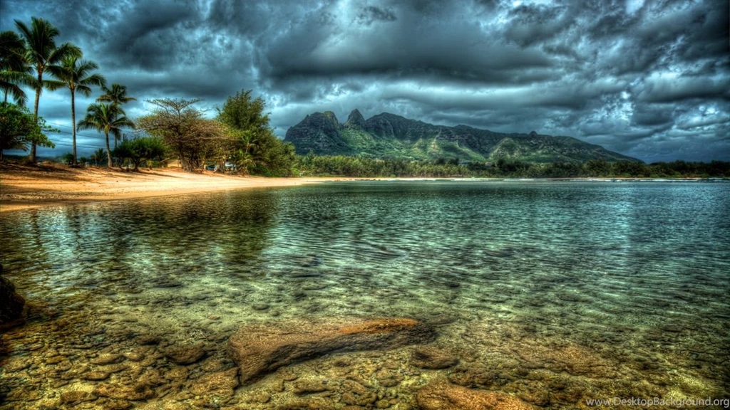 Stormy Bay HDR   Best Wallpapers Collection