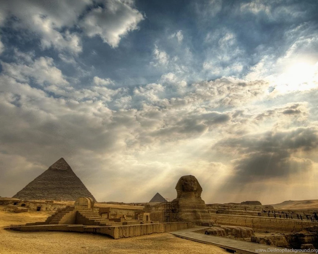 Asia Giza Great World Of Egypt Sphinx Sky Cloud Great Pyramid Of ...
