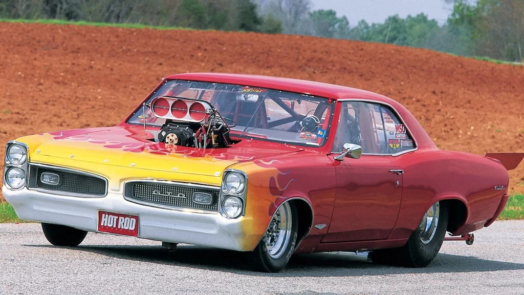 1966 Pontiac GTO Drag Racing Hot Rod Muscle Cars Engine Blown ...