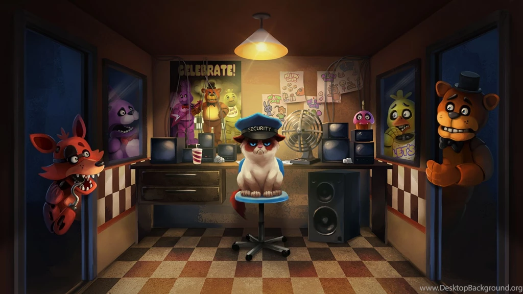 Download Wallpapers 2560x1440 Cat, Art Mac iMac 27 HD Backgrounds