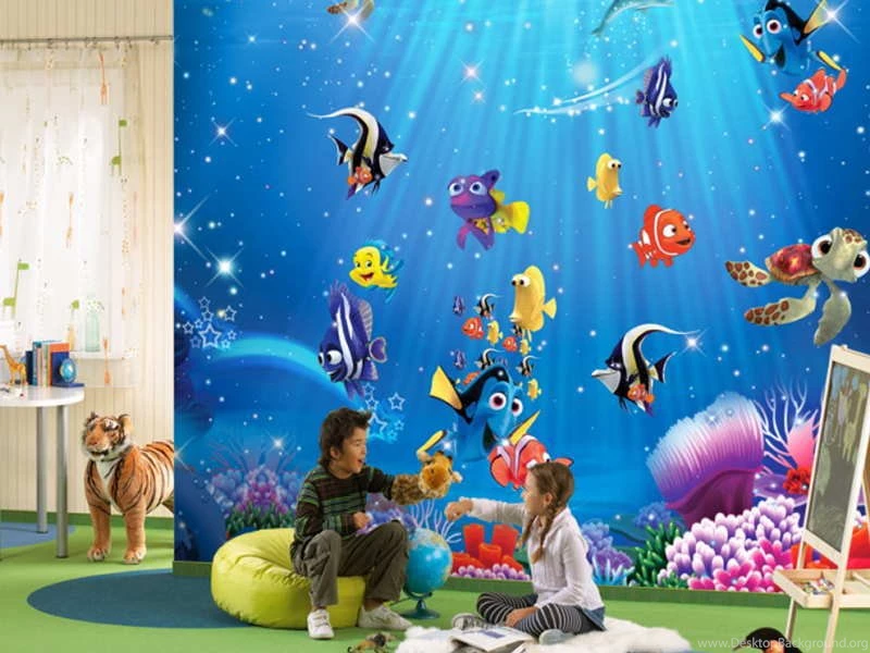 new design finding nemo wallpapers for bedroom for small space