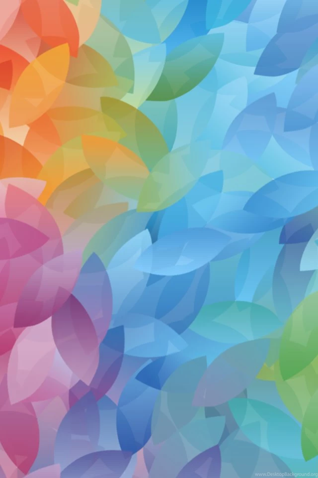 Colorful Overlap Olive Leaves iPhone 4s Wallpapers Download ...