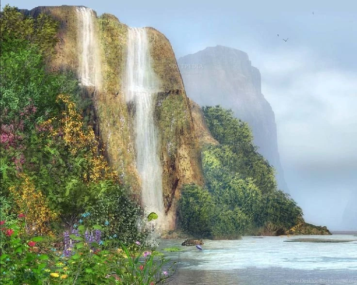 3D Moving Waterfall Desktop Backgrounds