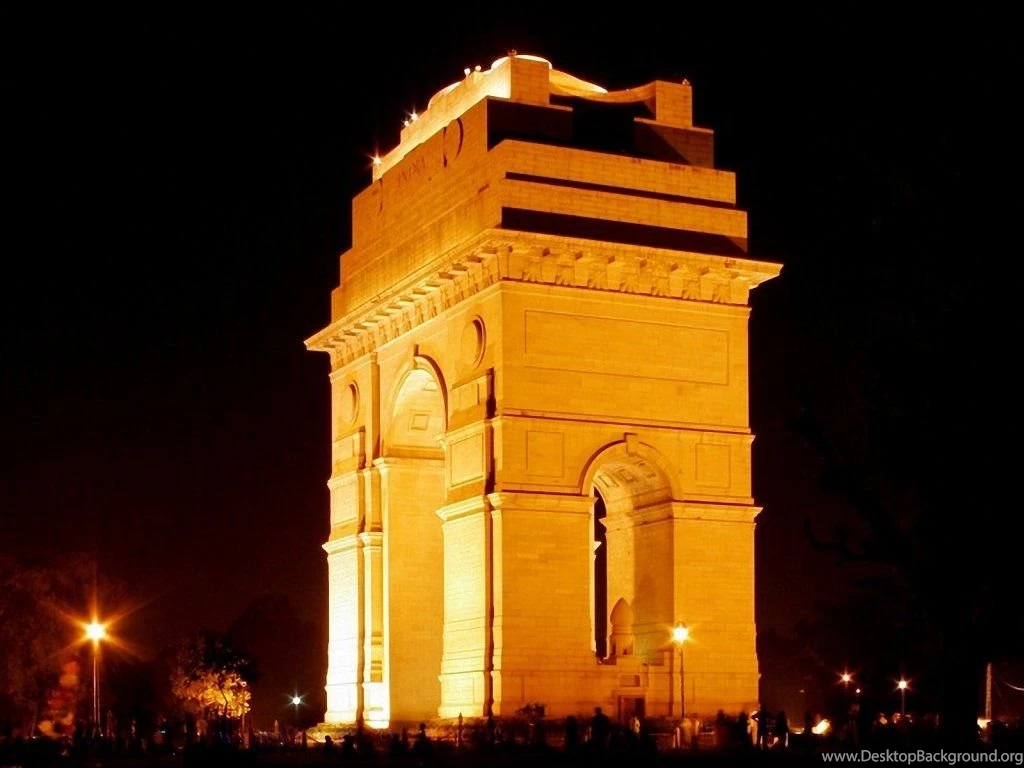 India Gate Square By Night 1024x768 Wallpapers,India Gate Square ...