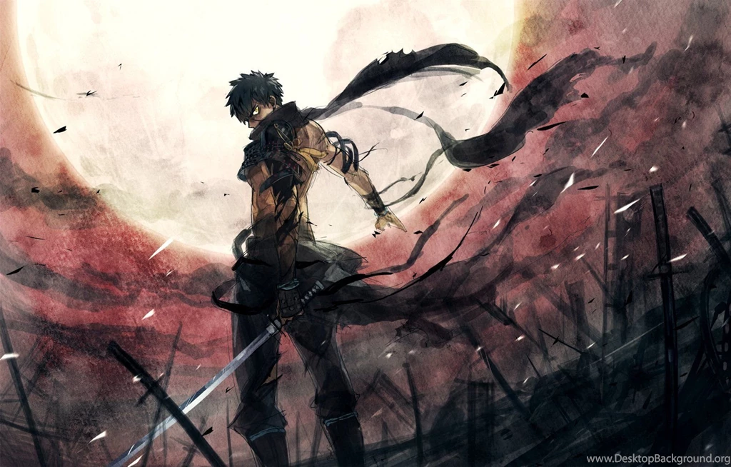 Touken Ranbu Anime Game Character Sword War Warrior Wallpapers ...