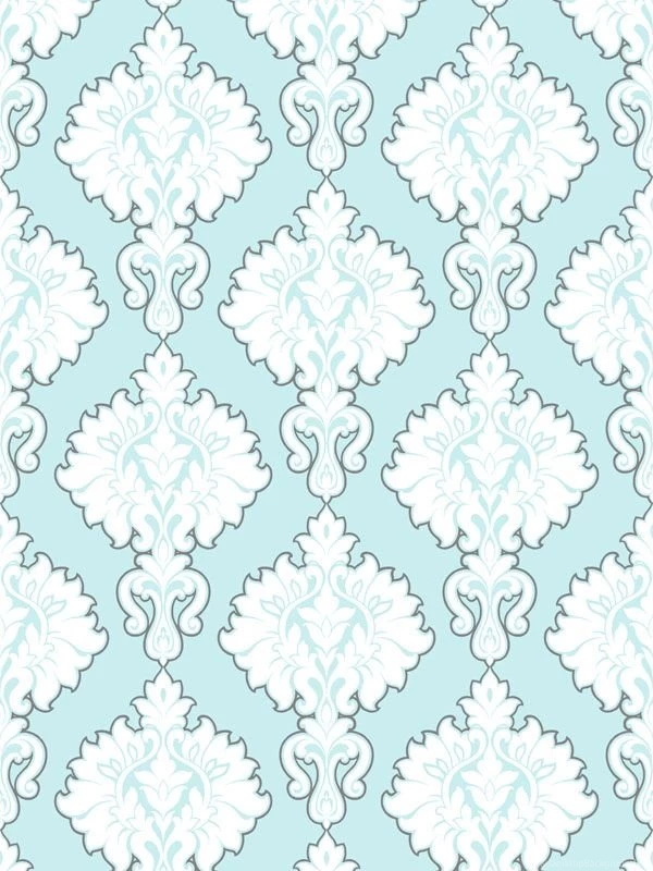 Symphony Damask Teal Grey