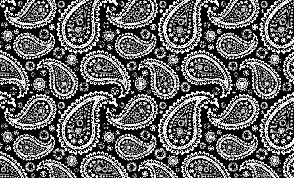 Black and white paisley wallpaper 4