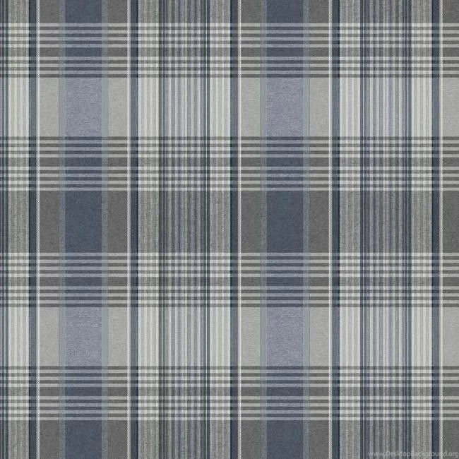 Bartola Plaid Wallpapers In Blue And Grey Design By York ...