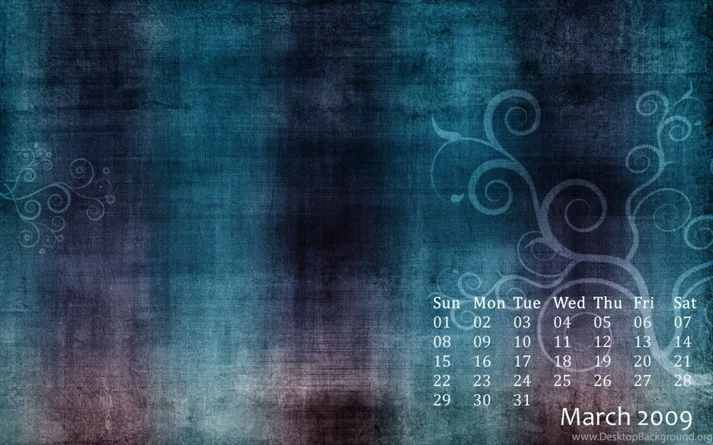March 2009 Desktop Calendar Wallpapers