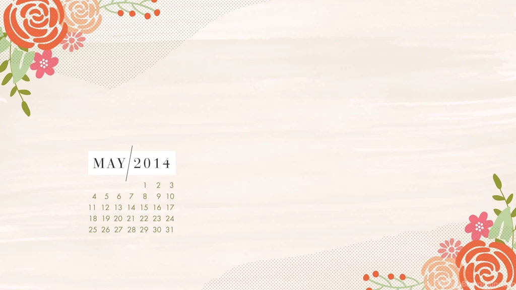 May 2014 Desktop Calendar Download