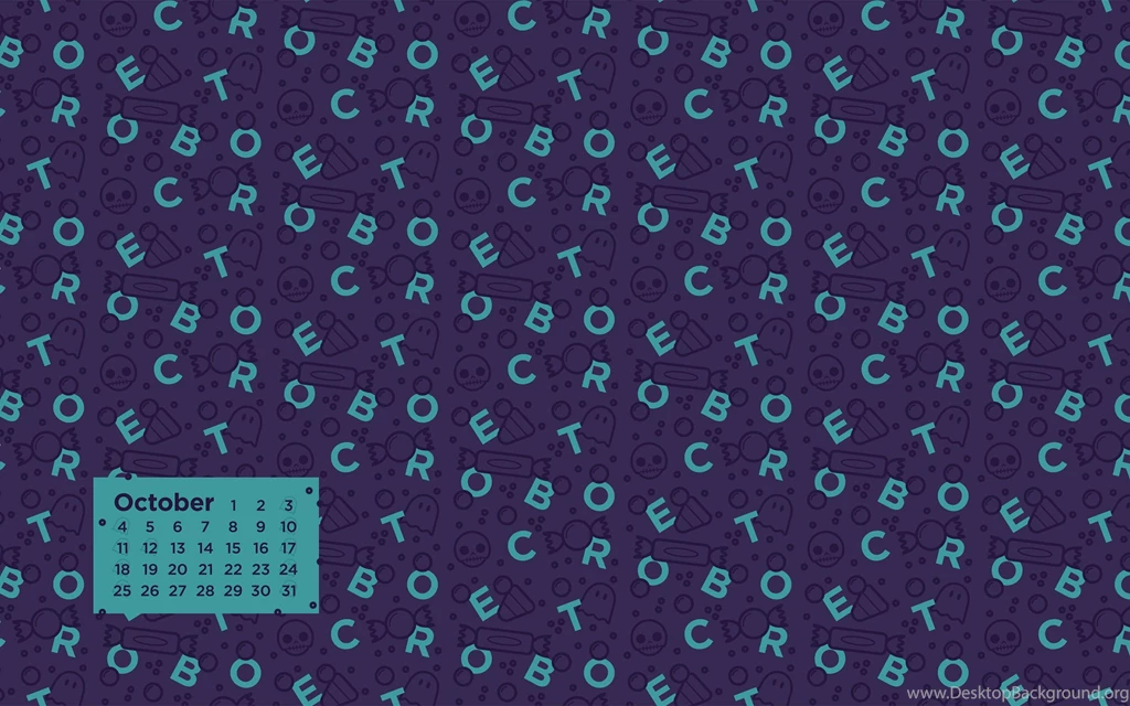 October 2015 Desktop Calendar Wallpapers