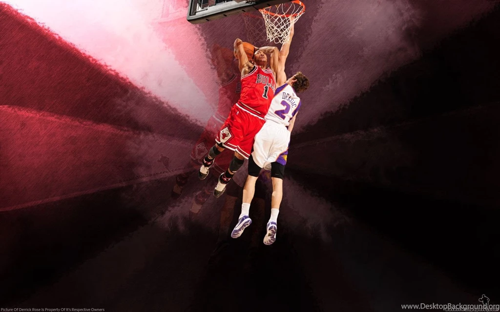 Derrick Rose Over Goran Dragic Widescreen Wallpapers