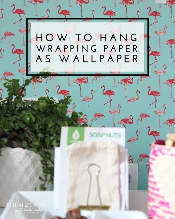 How To Hang Wrapping Paper As Wallpapers