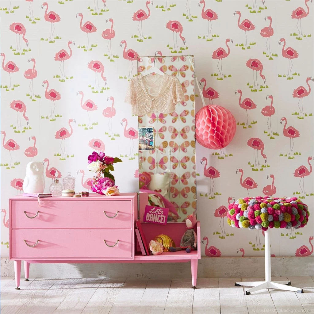 Scion Felicity Flamingo Wallpapers Pink Flamingo On A White ...