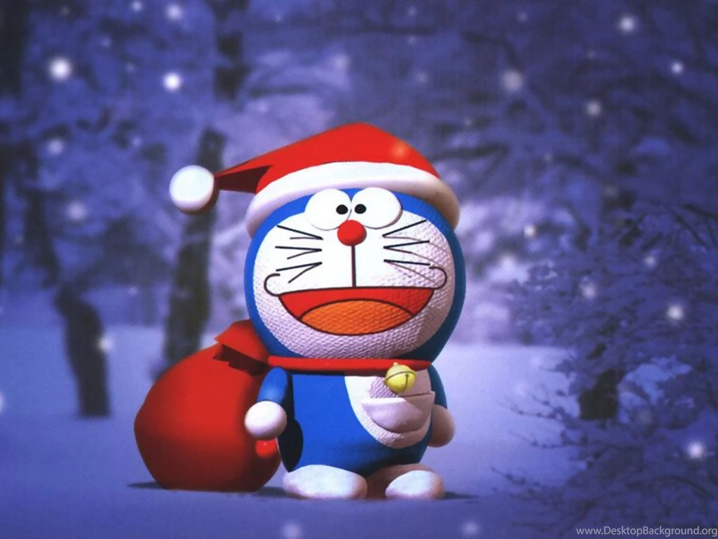 Cute Doraemon Christmas Dress Up As Santa Claus Post ID 23