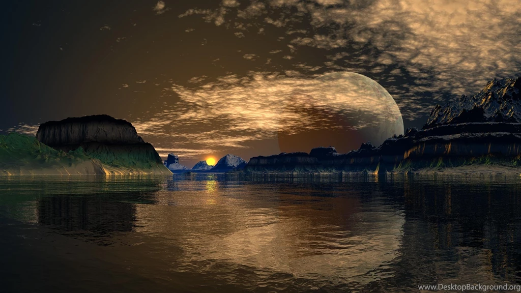 Landscape Backgrounds Backgrounds Lake Desktops Desktop Moon : Full ...