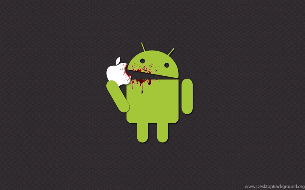 Android Eating Apple 1280x800 By CRuS23 On DeviantArt