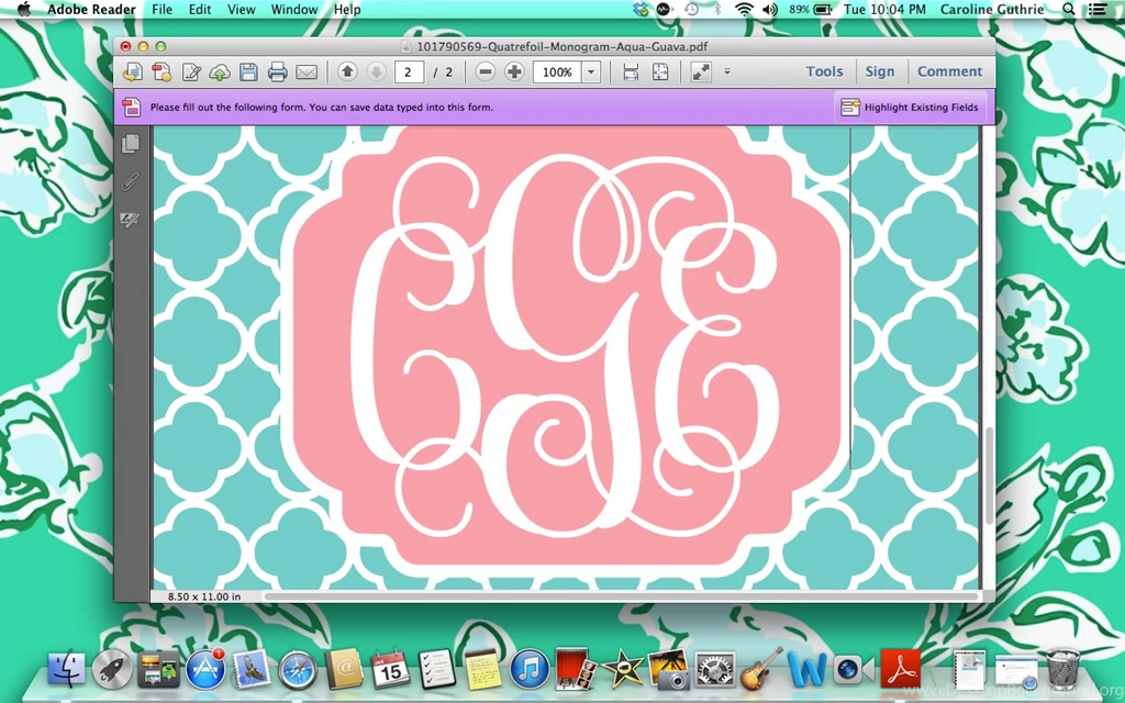 Create Monogrammed iPhone Wallpapers In 10 Easy Steps