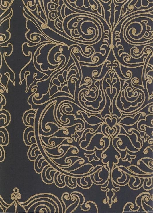 Gold/Black Intricate Design Wallpapers