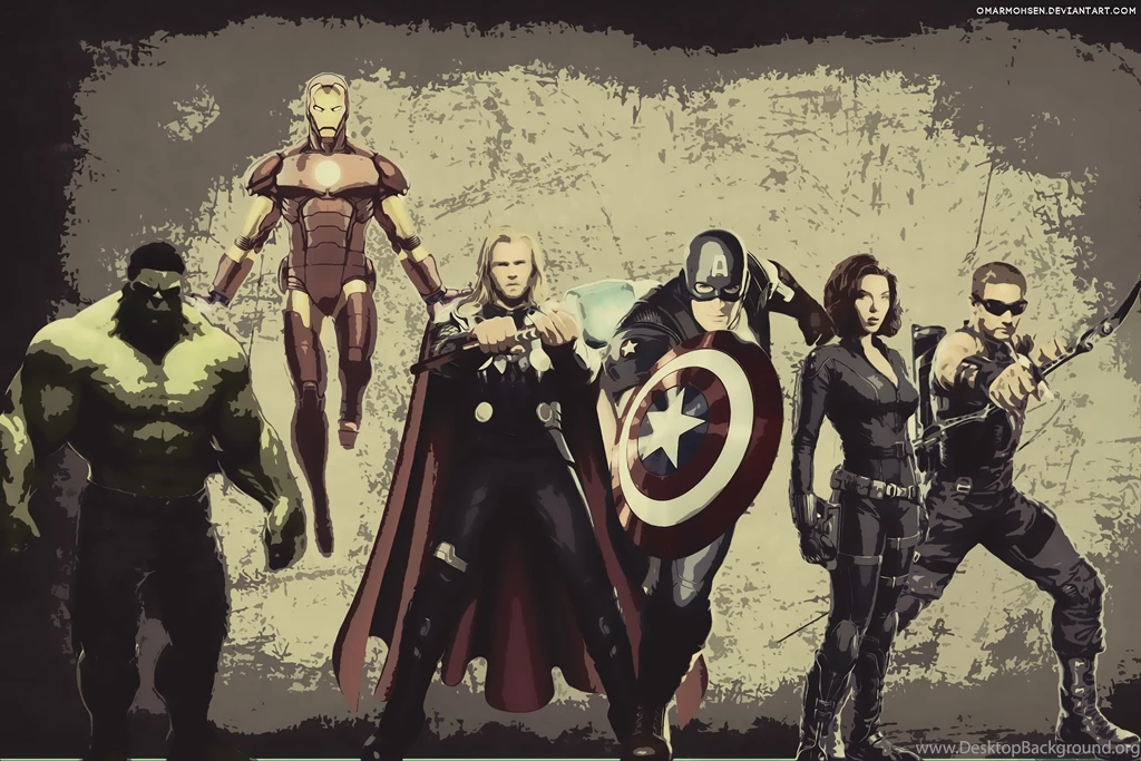 Iron Man, Thor, Captain America, Black Widow, The Avengers ...