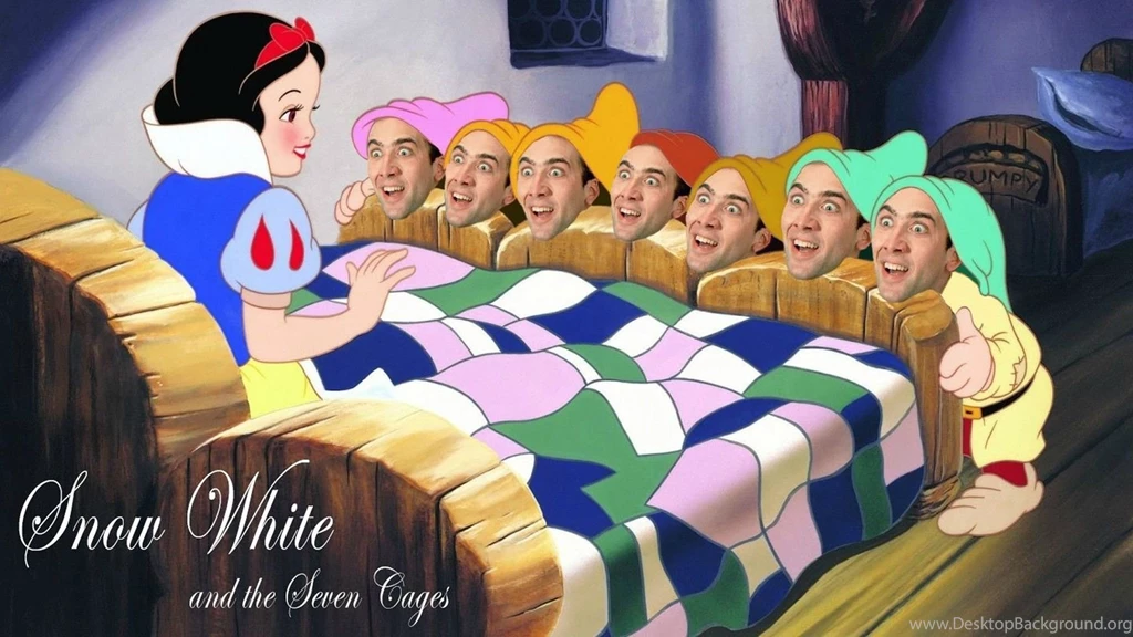 Nicolas Cage As Snow White Dwarfs HD Wallpapers